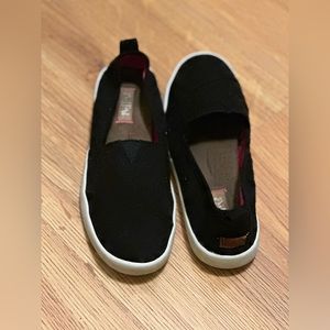 Madpole black canvas slip-ons